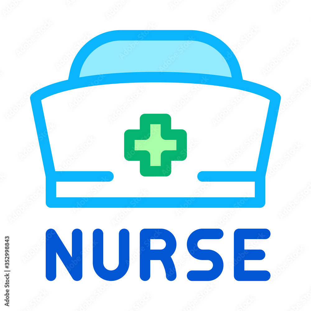 nurse hat icon vector. nurse hat sign. isolated contour symbol illustration nurse hat icon vector. nurse hat sign. isolated contour symbol illustration
