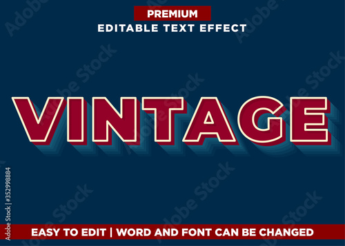 Retro - 3d Illustrator Text Effect font Style