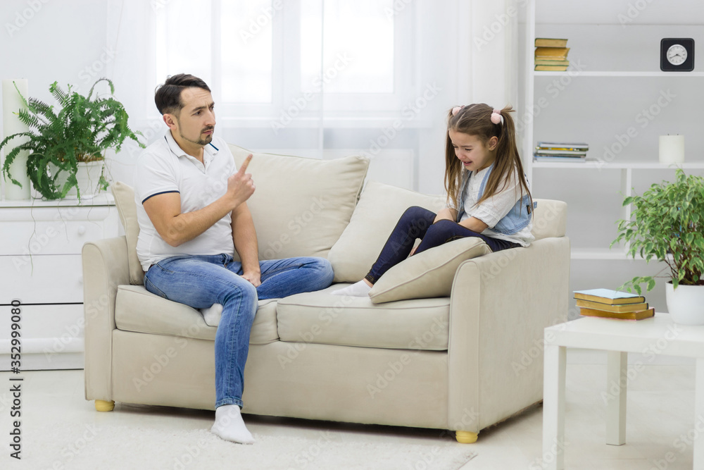 Parent has problems with his daughter. Conflict in a family Parent has problems with his daughter. Conflict in a family