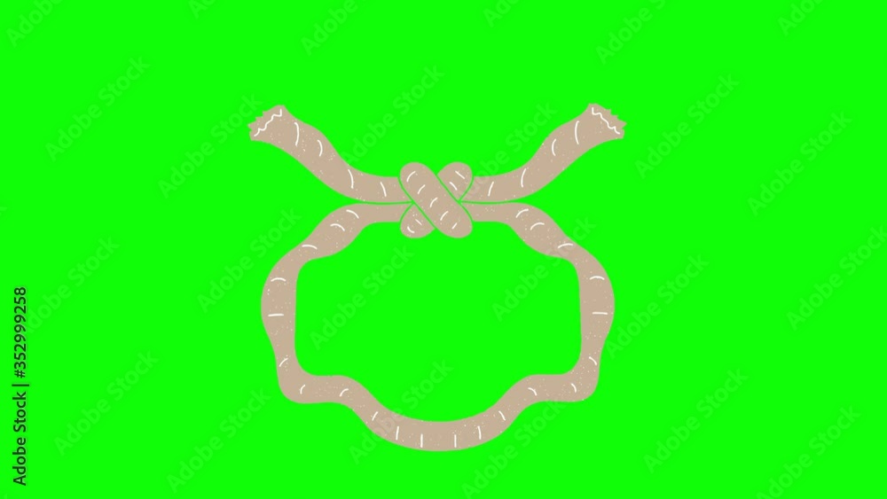 rope hand drawn animation green screen. explanatory icons for video
