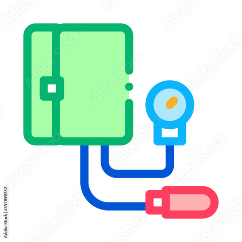 device for measuring pressure tonometer icon vector outline illustration