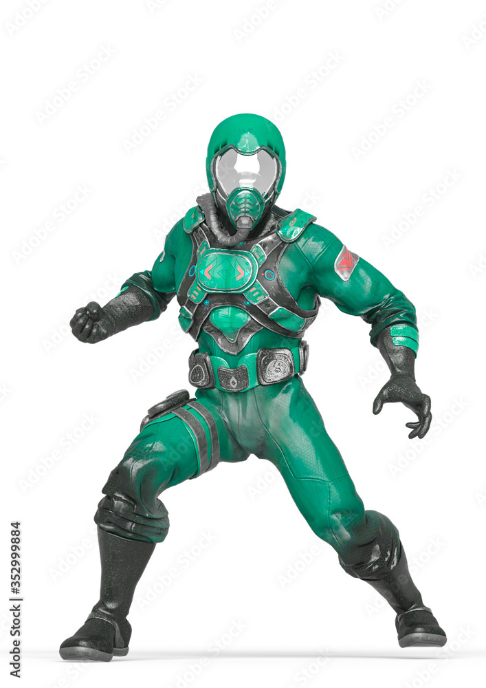 battle pilot is ready for action in white background battle pilot is ready for action in white background