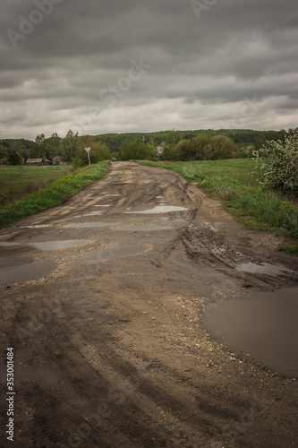terrible roads in rural areas in the Russian Federation