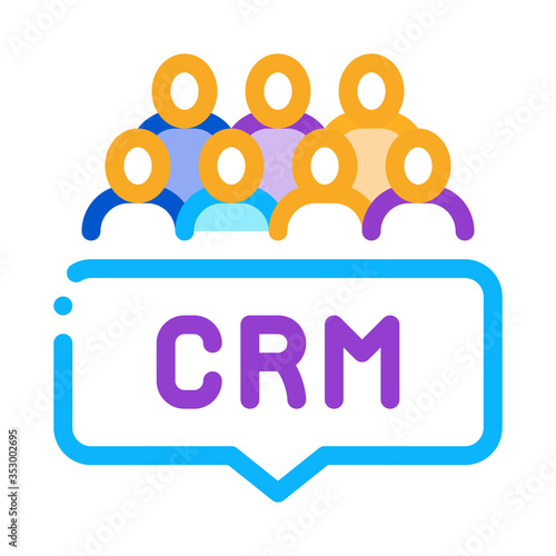 customer relationship management icon vector. customer relationship management sign. isolated contour symbol illustration