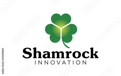 Creative Shamrock Green clover logo design