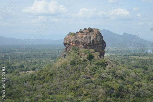 Sigiriya srilanka view from piduranala on sun set evenin on pidurangala moutain top sigiriiya mountan hhiiking adventure