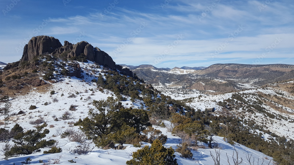snow covered colorado mountains