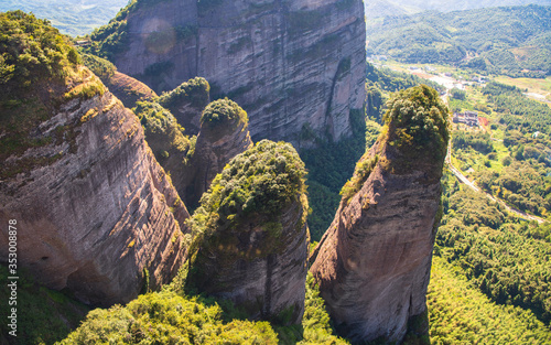 Sunny day at Xiaowudang Mountain, Longnan County, Ganzhou, Jiangxi, China photo