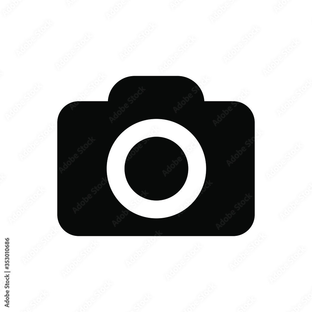 Camera icon in trendy flat style isolated on white background. Camera symbol for your web site design, logo, app, UI. Vector illustration. Camera icon in trendy flat style isolated on white background. Camera symbol for your web site design, logo, app, UI. Vector illustration.
