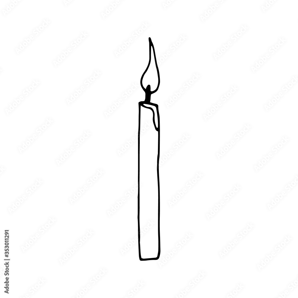 Single hand drawn element of New Year, Xmas or autumn. Doodle vector illustration. Winter elements for greeting cards, posters, stickers and seasonal design. Isolated on white background Single hand drawn element of New Year, Xmas or autumn. Doodle vector illustration. Winter elements for greeting cards, posters, stickers and seasonal design. Isolated on white background