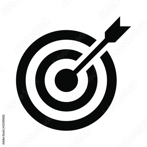 Target arrow icon flat vector illustration design.