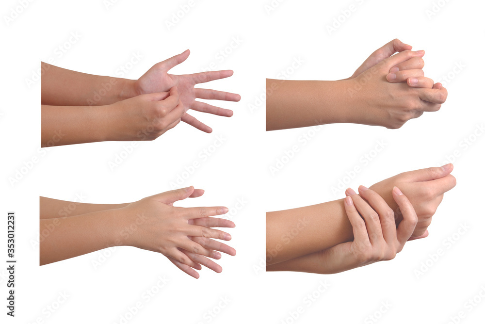 washing hands isolated on white background washing hands isolated on white background