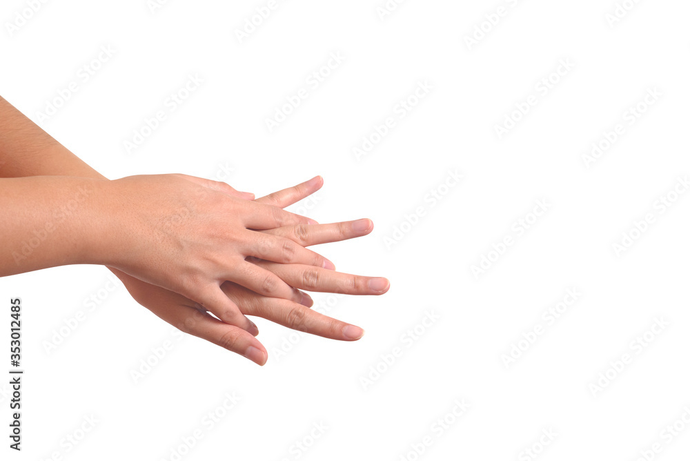 washing hands isolated on white background washing hands isolated on white background
