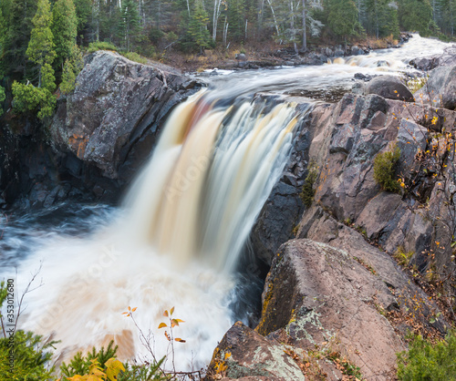 Illgen Falls on The Baptism River, Tettegouche, State Park, Minnesota, USA photo