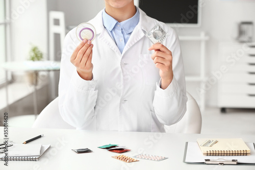 Female gynecologist with di...
