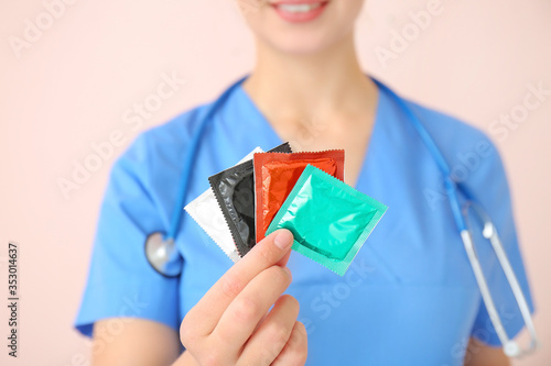 Female gynecologist with co...
