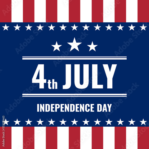 4th july independence day greetings card