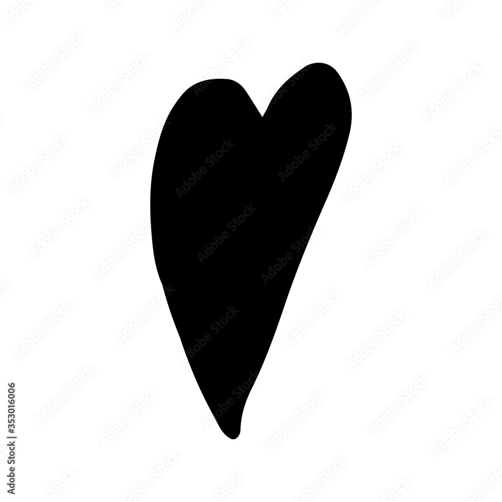 Simple doodle vector heart for valentine's day cards, posters, wrapping and design. Hand drawn heart, isolated on white backdrop. Geometric shape, symbol Valentine's Day illustration. Simple doodle vector heart for valentine's day cards, posters, wrapping and design. Hand drawn heart, isolated on white backdrop. Geometric shape, symbol Valentine's Day illustration.