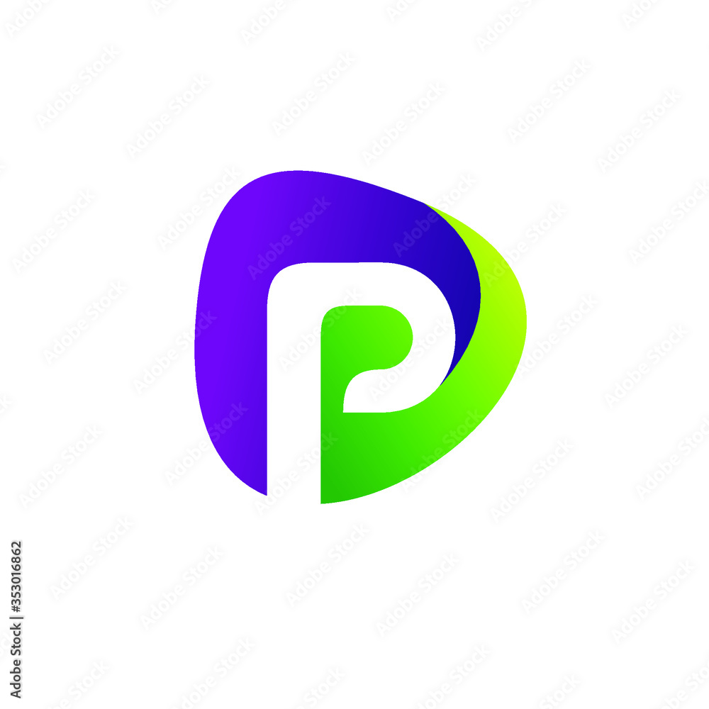 Letter p asbtract logo design Letter p asbtract logo design