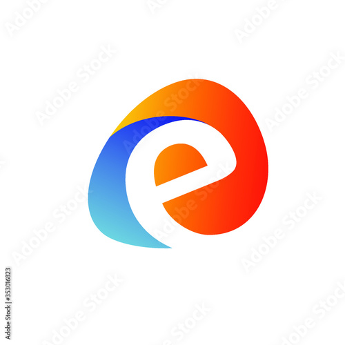 Letter e abstract logo design