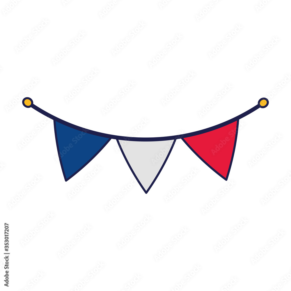 Blue white and red banner pennant vector design Blue white and red banner pennant vector design