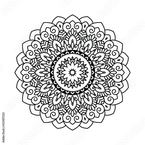 Floral Ornament Mandala Yoga Vector