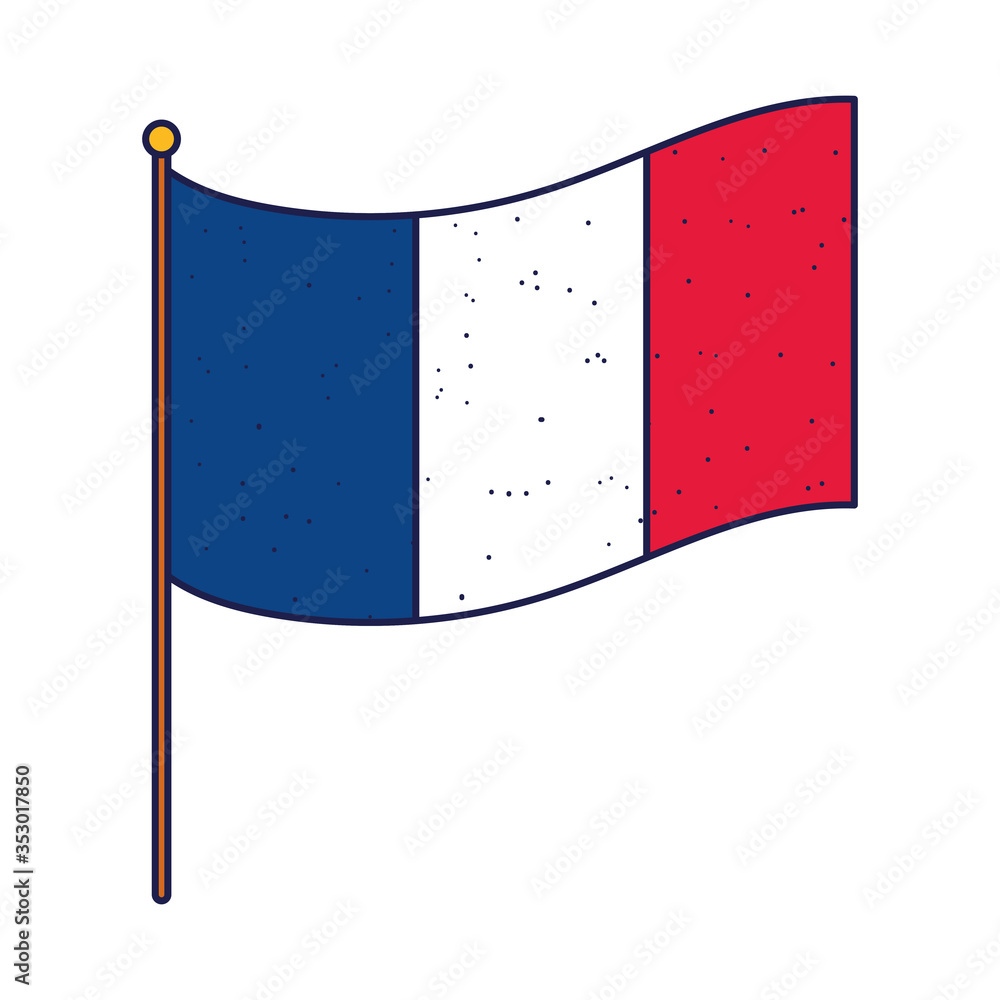 Isolated france flag vector design Isolated france flag vector design