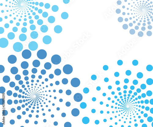 Flower blue abstract  business card image vector design