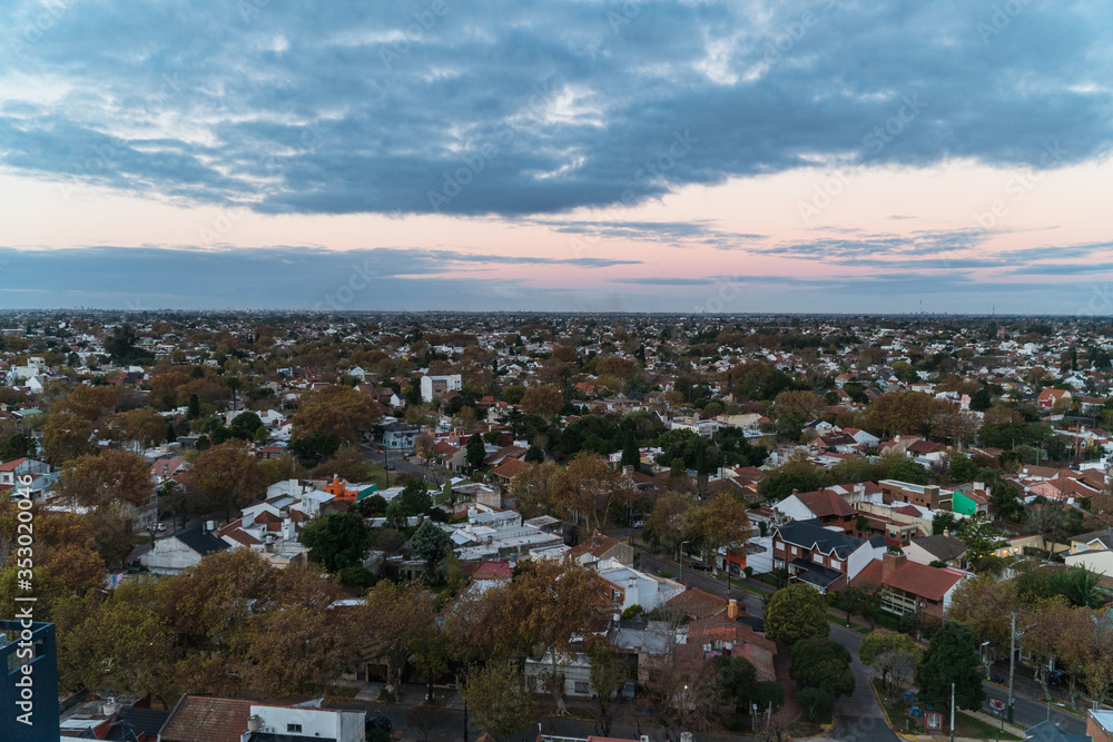 View of suburbs  of Lomas De Zamora, Buenos Aires, Argentina