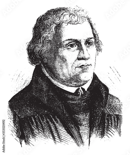 Martin Luther. vintage illustration.