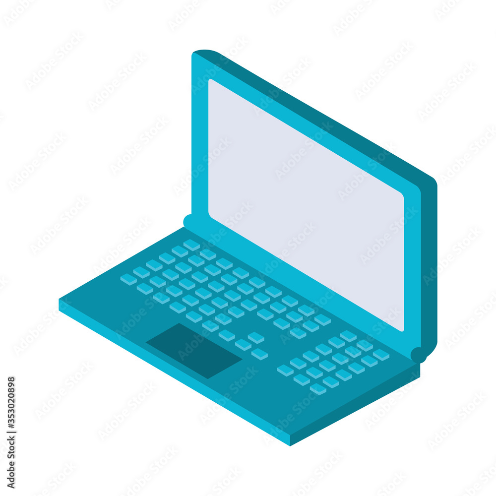 laptop computer portable isometric icon laptop computer portable isometric icon