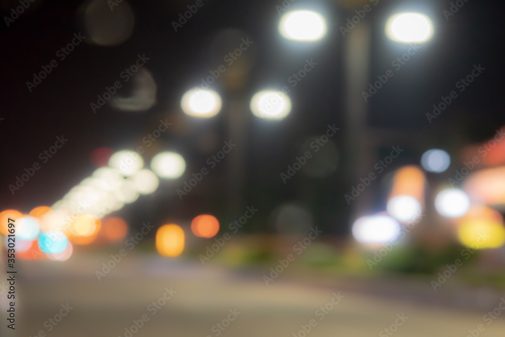 Abstract and blurred background: Bokeh street light. Abstract and blurred background: Bokeh street light.