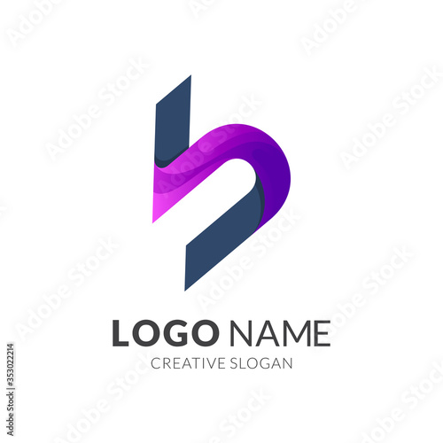 Free Download Simple Letter B Logo Design, Modern Initial Brand Name Logo Vector - GFXLoad