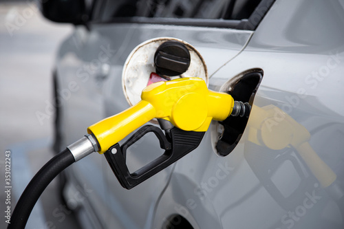 Car refueling on the petrol station