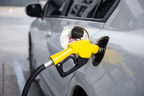 Car refueling on the petrol station