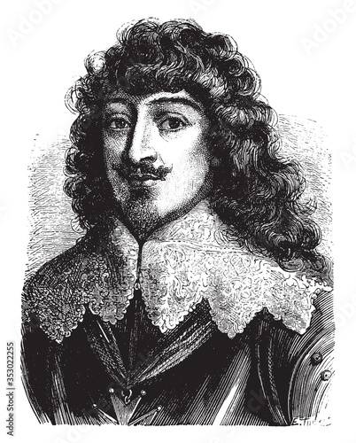 Gaston Duke of Orleans, vintage illustration.