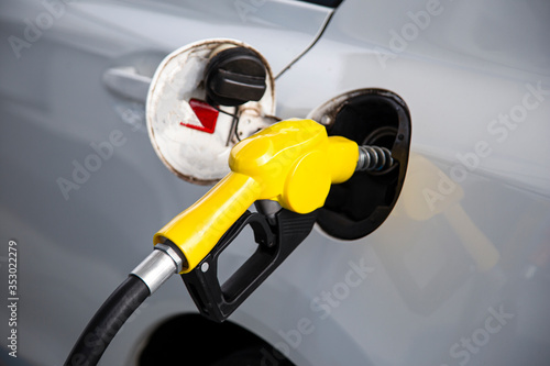 Car refueling on the petrol station