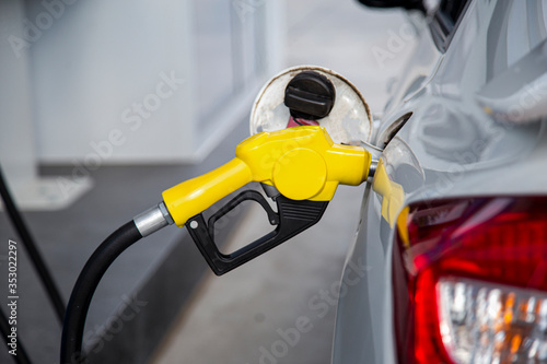 Car refueling on the petrol station