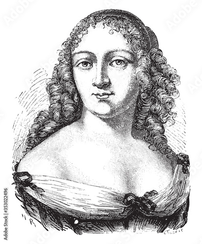 Louise de La Valliere, vintage illustration.