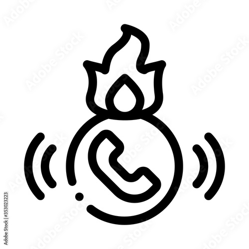 help hotline icon vector. help hotline sign. isolated contour symbol illustration