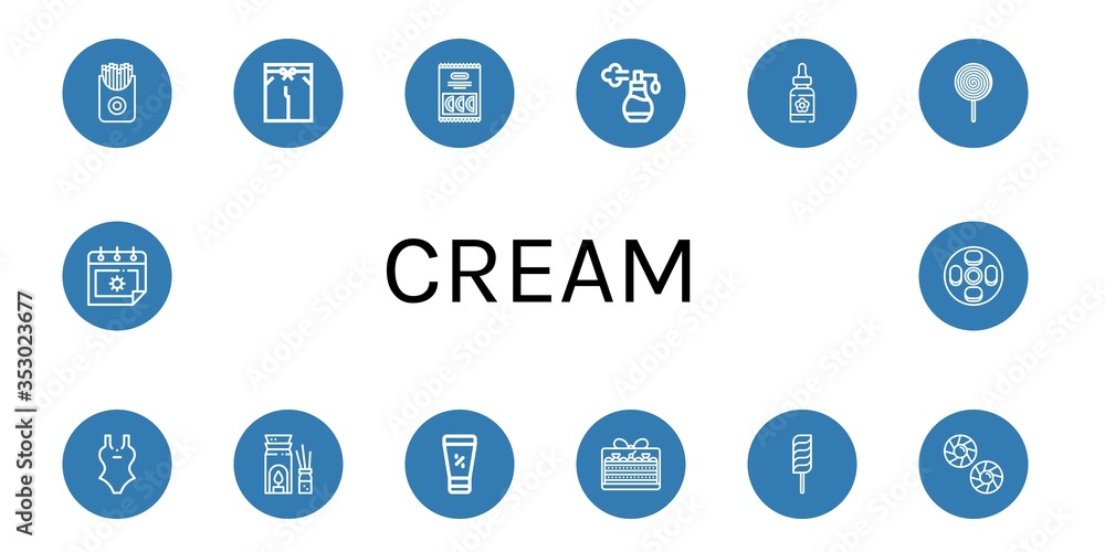 cream simple icons set cream simple icons set