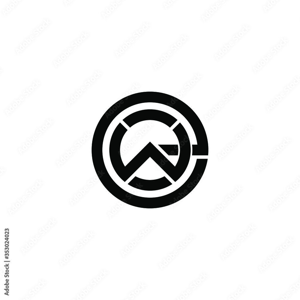 ecw letter original monogram logo design ecw letter original monogram logo design