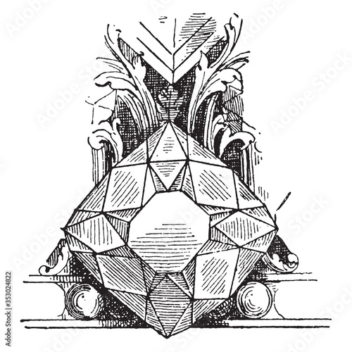 Diamond (the regent), vintage illustration.