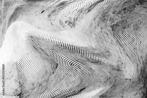Abstract grunge monochrome halftone pattern. Vector illustration