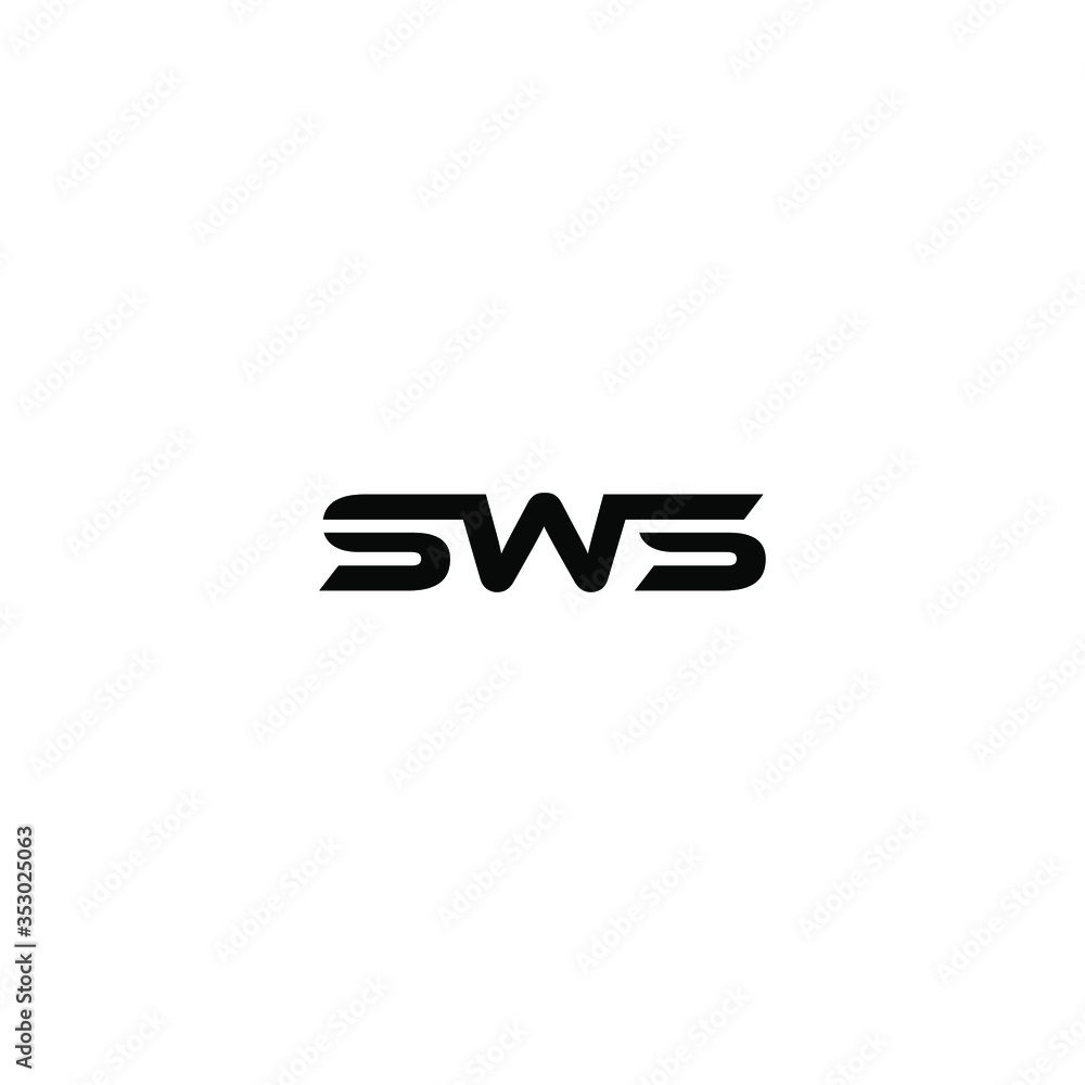 sws letter original monogram logo design sws letter original monogram logo design