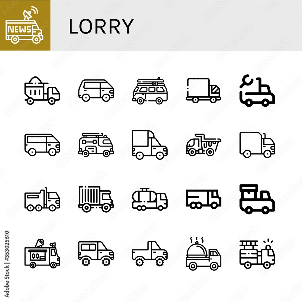 lorry icon set lorry icon set