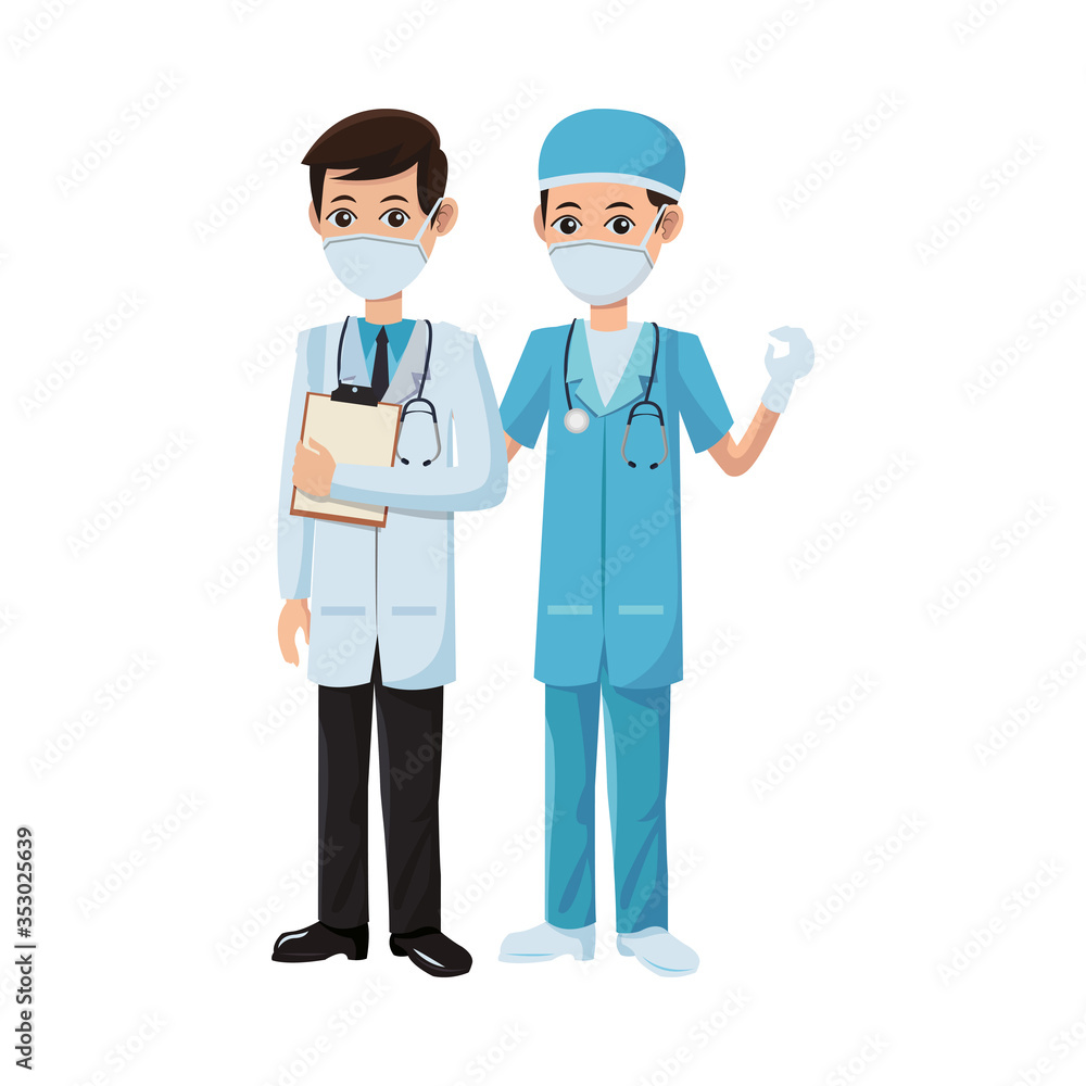 male doctors using medical masks male doctors using medical masks