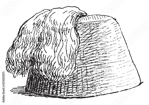 Tarboosh, vintage illustration.