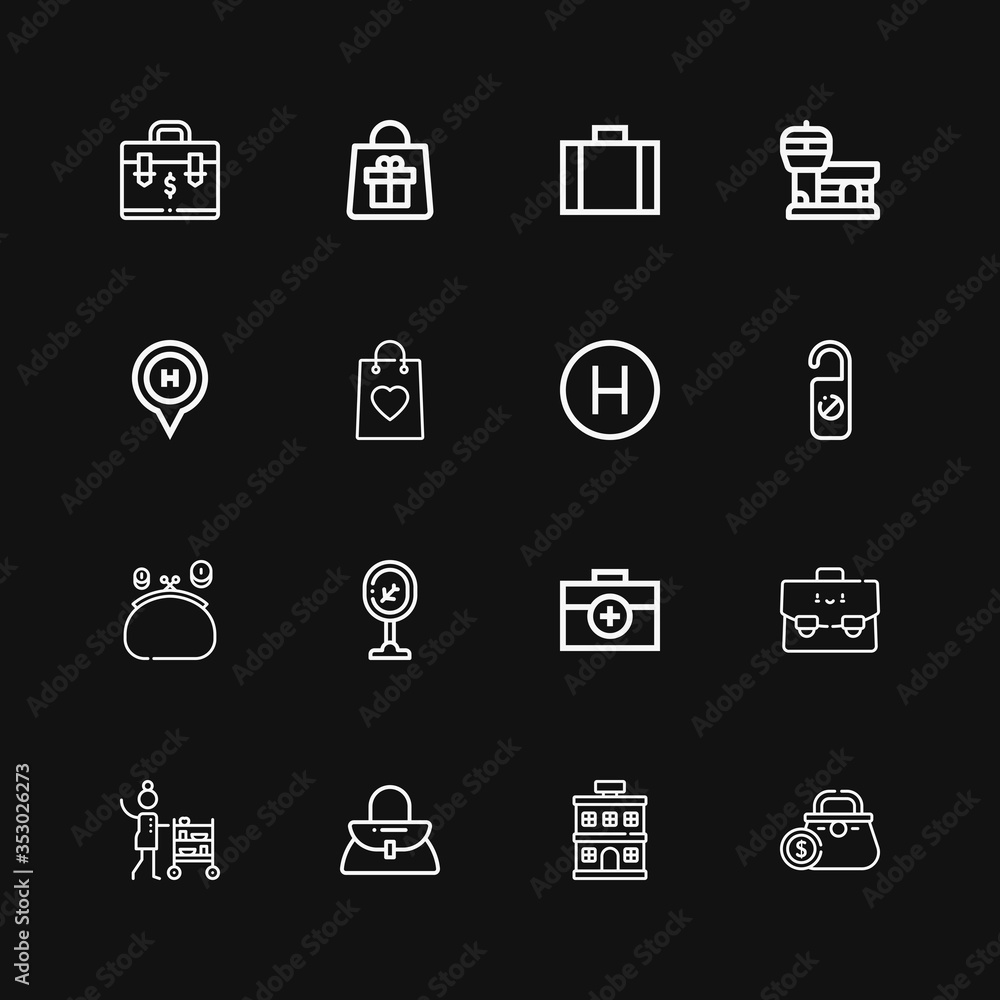 Editable 16 suitcase icons for web and mobile Editable 16 suitcase icons for web and mobile