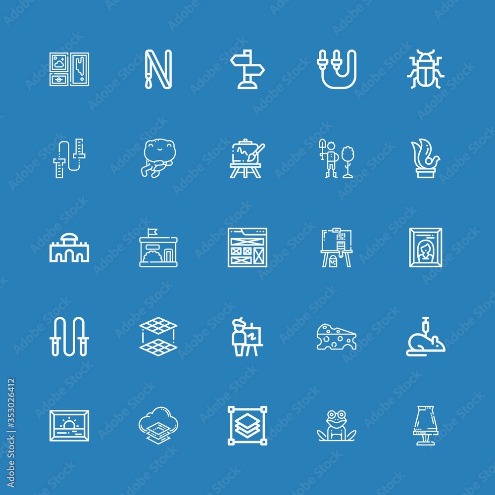 Editable 25 painting icons for web and mobile Editable 25 painting icons for web and mobile